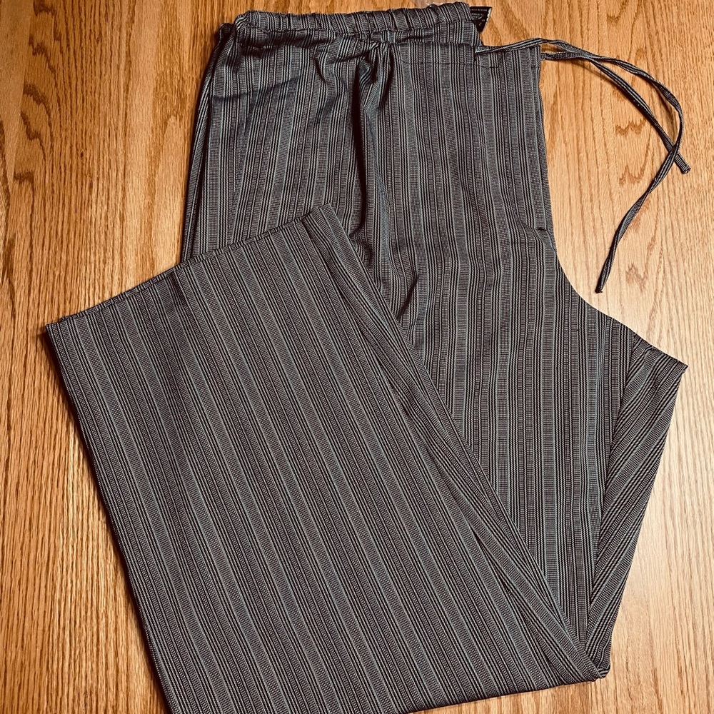 Lane Bryant Black Striped Women's Drawstring Dress Pants